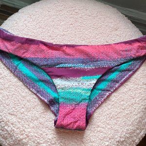 Sofia colorful striped brazilian bikini bottom